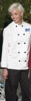 Moroccan Chef Coat-White with Black Buttons