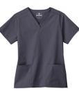 Black FEMALE V-Neck Scrub Top Including Embroidered WSBOCES Radiologic logo