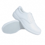 Women's White tie Nursing Shoe - slip resistant