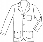 Lab Coat - short -unisex - White ESBOCES EKG Adult Ed no Logo required