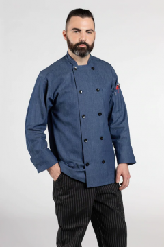 Chambray Chef Coat with Whitsons embroidered Logo