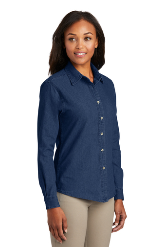 regatta denim dress Regatta Recycled Cotton Long Sleeve Utility Dress in Denim